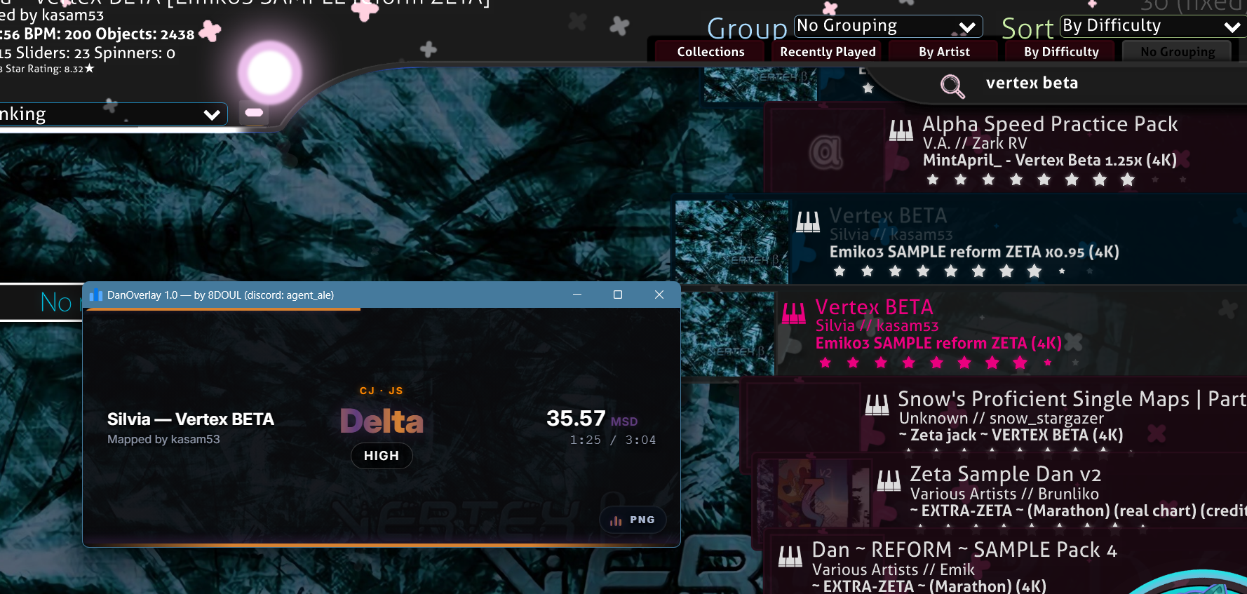 Before fix — Vertex BETA reading Delta HIGH instead of Zeta